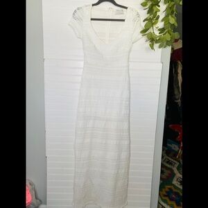 UO eyelet striped maxi dress